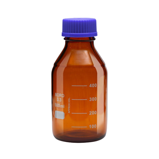 Frasco de Vidrio Ámbar Autoclavable